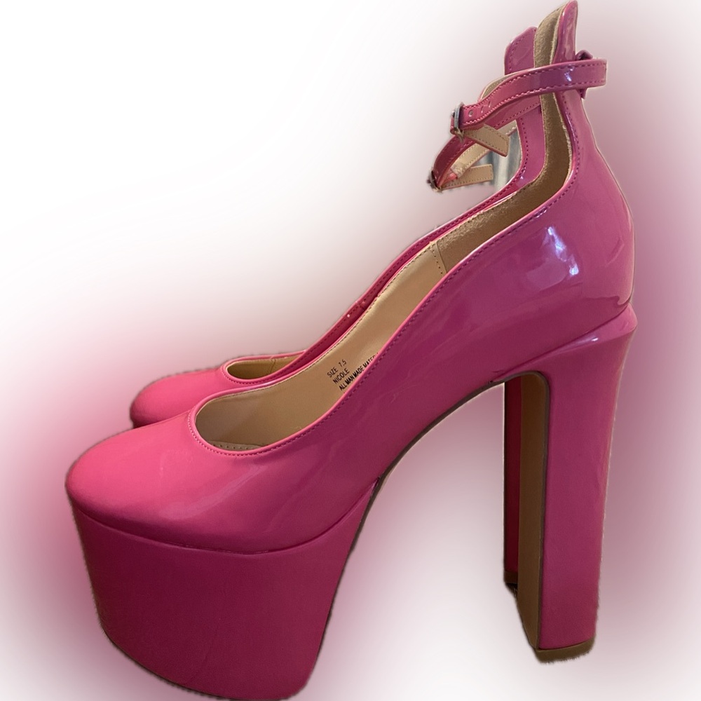 Berness Hot Pink Platform High Heels Size 7.5